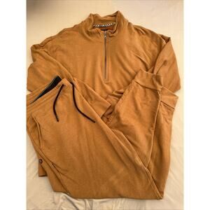 Stance Butterblend Sweater Pants Set Mens XL Brown Activewear Casual Ultra Soft